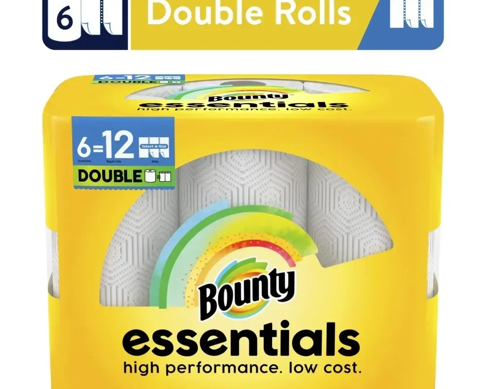 Paper Towels – 6 Double Rolls, White, 108 Sheets per Roll, Soft and Comfortable, Clean, Simple, and Effective