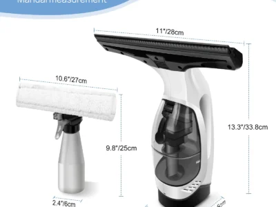 Cordless Window Vac Cleaner – Rechargeable Window Cleaner with 28cm Squeegee Element and 150ml Water Tank, Cordless Window Washer