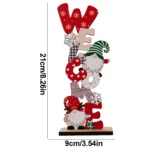 Desktop Christmas Tree with Santa Claus – DIY Wooden Christmas Signs & Plaques for Xmas Decorations & New Year's Party Gifts