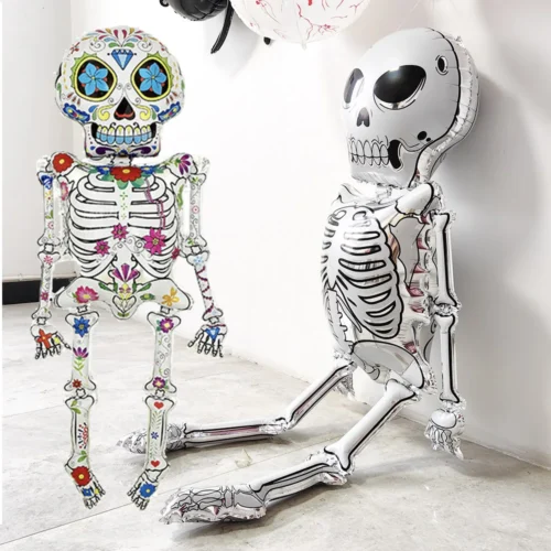 Halloween Skeleton Balloon - Halloween Inflatable, Outdoor Decorations, Party Supplies, Baby Shower Foil Balloon