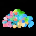 50/100Pcs Glow in the Dark Garden Pebbles - Decorative Glow Stones for Sidewalk, Lawn, Patio, Fish Tank, and Aquarium