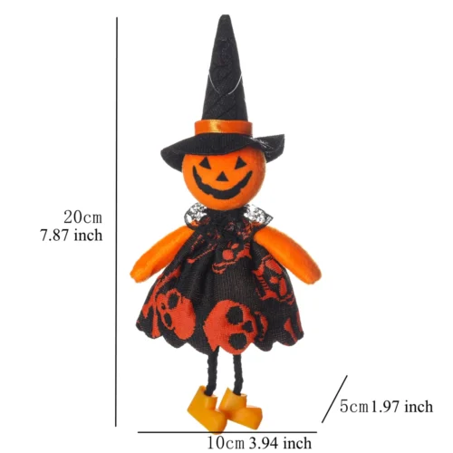 Halloween Ghost, Witch, Pumpkin, and Black Cat Hanging Pendants - Image 2