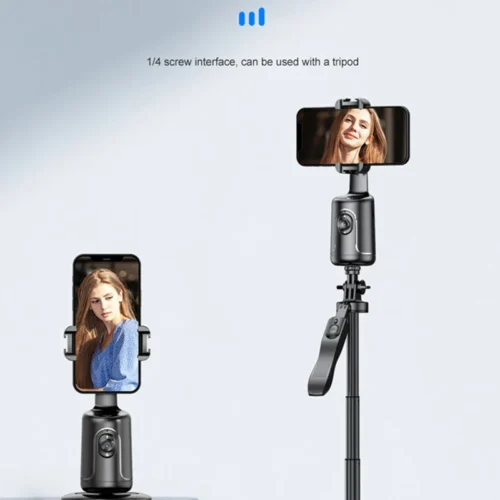 NEW P01 Pro 360° Gimbal Stabilizer, AI Face Tracking Desktop Gimbal for Smartphones