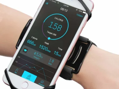 Outdoor Sports Phone Holder Armband, Adjustable Wrist Strap Bracket for Running, Cycling, and Gym