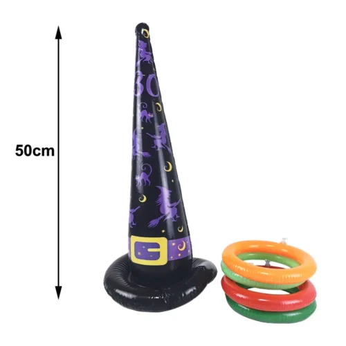Fun Halloween Throwing Game – Inflatable Spider and Witch’s Hat Toss for Kids - Image 4