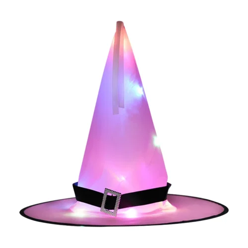 LED Halloween Flashing Witch Hat – Starry Sky Ghost Festival Glowing Elf Hat Lamp - Image 5