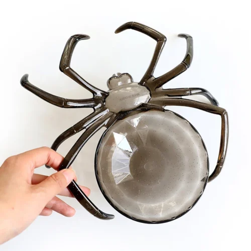 1PC Glitter Plastic Spider Tray – Candy, Biscuit, Snacks, Fruit Serving Tray