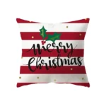 Merry Christmas Decorative Print Pattern Cushion Cover Home Living Room Sofa Decoration Square Polyester Pillow