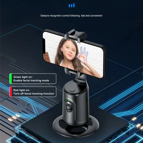 NEW P01 Pro 360° Gimbal Stabilizer, AI Face Tracking Desktop Gimbal for Smartphones