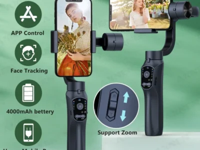 F10 3-Axis Handheld Gimbal Stabilizer, Face Tracking Selfie Stick, Bluetooth Smartphone Stabilizer