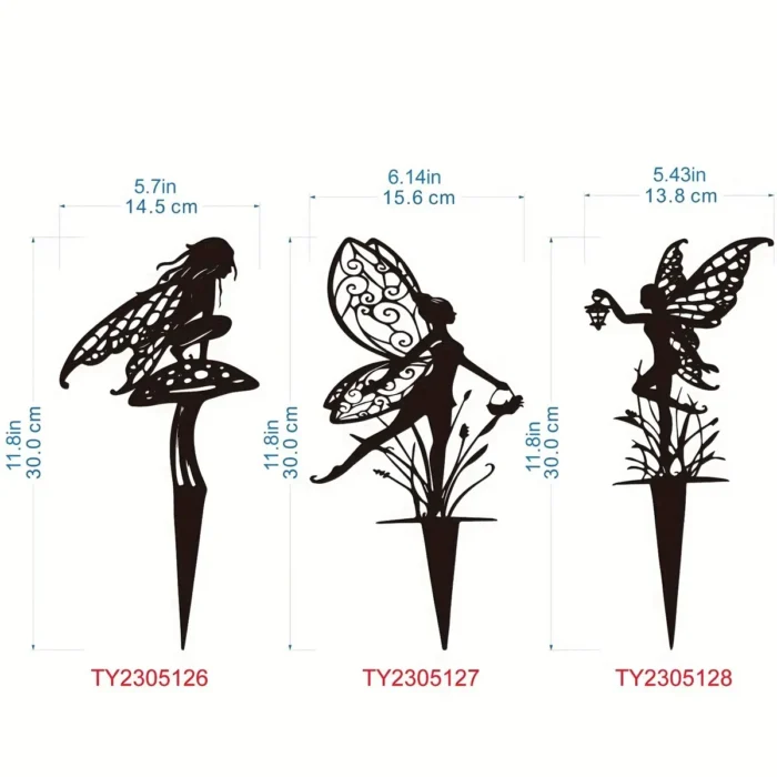 Metal Garden Fairy Outdoor Decor - Decorative Art for Your Patio and Lawn