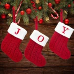 Christmas Alphabet Knitting Socks – Xmas Tree Ornaments & Home Decorations for Navidad, Noel, & New Year Gifts