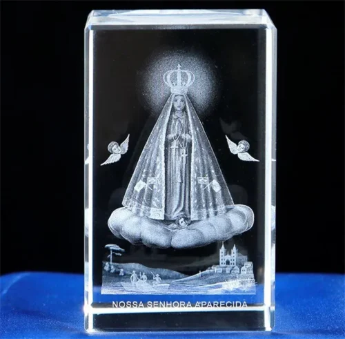 3D K9 Crystal Cube – Christian Jesus Cross & Virgin Mary Figurine, Laser Engraved Home Decor & Religious Gifts for Women - Image 17