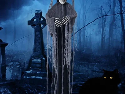 Glowing Eyes Skeleton Pendant with LED Lights