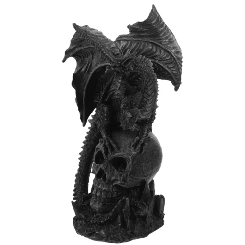 Desktop Dragon Decoration – Standing Gothic Figurine, Resin Halloween Statue, Home & Holiday Decor