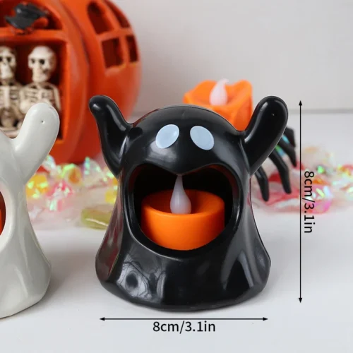 Halloween Ghost Candle Holder – LED Candlestick Lighting - Image 6