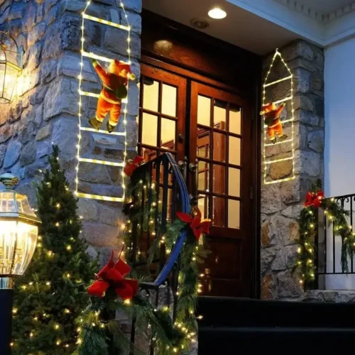 LED Father Christmas Ladder Lights – Hanging Strip Light for Christmas Trees, Outdoor Windows, & Garden Decor