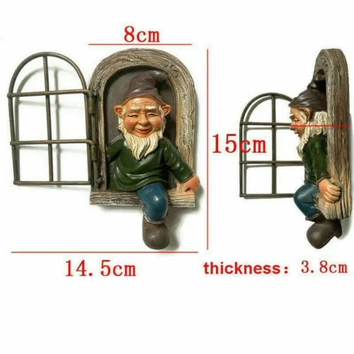 Fairy Gnome Garden Decoration | Creative Elf Tree Hugger Garden Statue for Outdoor Décor