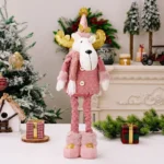 Christmas Pink Santa Claus, Snowman, Reindeer Telescopic Doll – Merry Christmas Decorations for Home, Xmas Ornaments, Kids Gifts