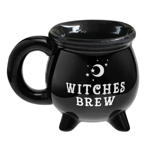 Creative Witches Brew Witch Cauldron Coffee Mug – Black Ceramic Coffee Cup - Image 6