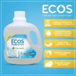 ECOS Free and Clear 110oz Liquid Laundry Detergent Stain-Fighting Enzymes Hypoallergenic Plant-Powered Concentrated Formula