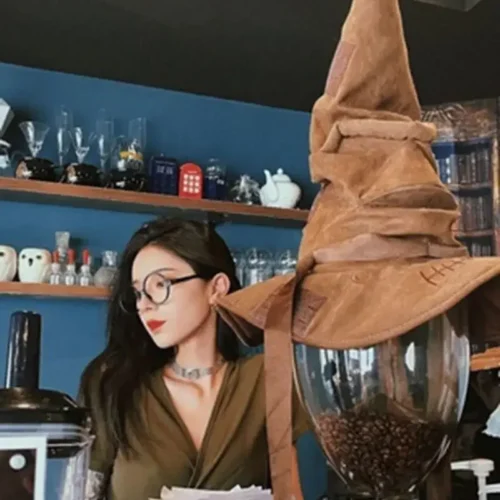 Fashion Movies Witch Wizard Hat – Leather Sorting Hat for Halloween Party Props - Image 6