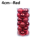 24pcs Christmas Tree Balls – 3/4/6cm Baubles for Xmas Party, Home Decor, Festival Decorations, & Gifts