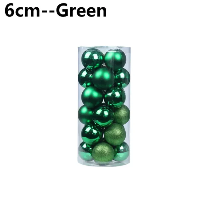 24pcs Christmas Tree Balls – 3/4/6cm Baubles for Xmas Party, Home Decor, Festival Decorations, & Gifts