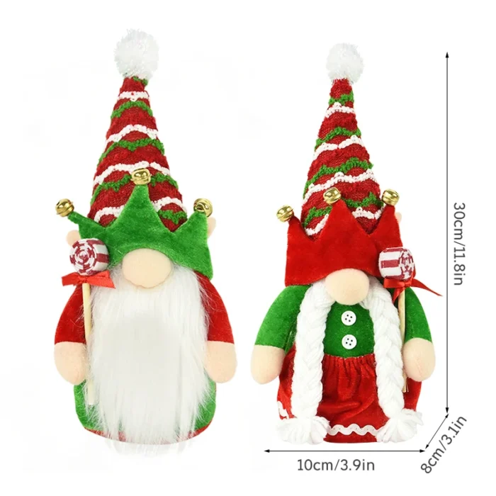 1pc Christmas Faceless Doll Christmas Ornament Santa Faceless Man Doll Decor Prop Family Party New Year Kids Gift Toy Supplies