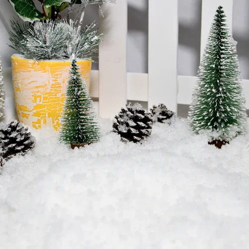 Artificial Snow for Christmas Crafts, Plastic Snowflakes, Holiday Decor, & Winter Village Displays