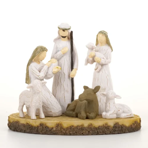 Sculptural Resin Base – Christmas, Wedding, Bible, Thanksgiving, & Anniversary Gift Decorations, Family Gift Sculptures