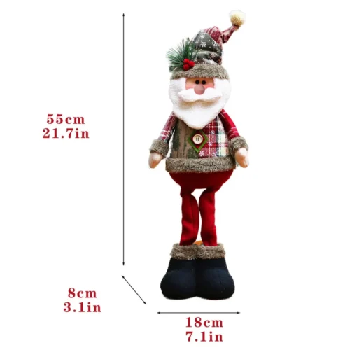 Christmas Santa, Snowman, and Reindeer Decorations – Leg Table Mantel Decor