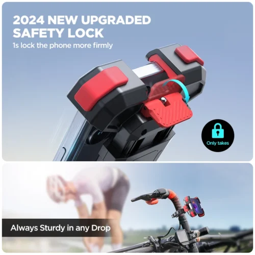 Joyroom Bike Phone Mount – Motorcycle Phone Holder with Upgraded Adjustable Cell Holder - Image 4