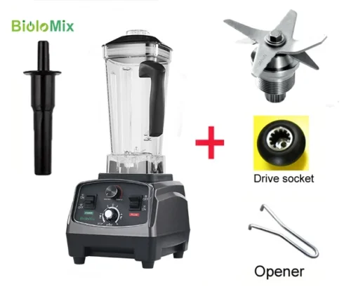 BioloMix 3HP 2200W Heavy Duty Commercial Grade Timer Blender – Mixer Juicer, Fruit Food Processor, Ice Smoothie Maker, BPA Free