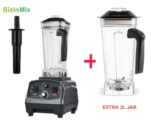 BioloMix 3HP 2200W Heavy Duty Commercial Grade Timer Blender – Mixer Juicer, Fruit Food Processor, Ice Smoothie Maker, BPA Free