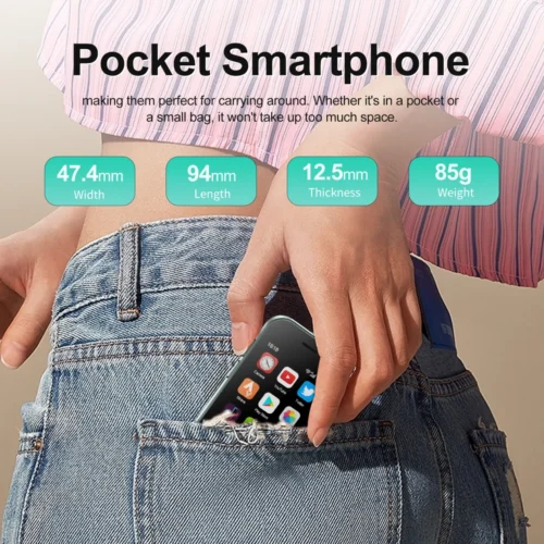 Servo King 9000 Mini Smartphone, 3.0" HD Display, Android 10.0, 4G LTE, 2GB RAM, Face Recognition