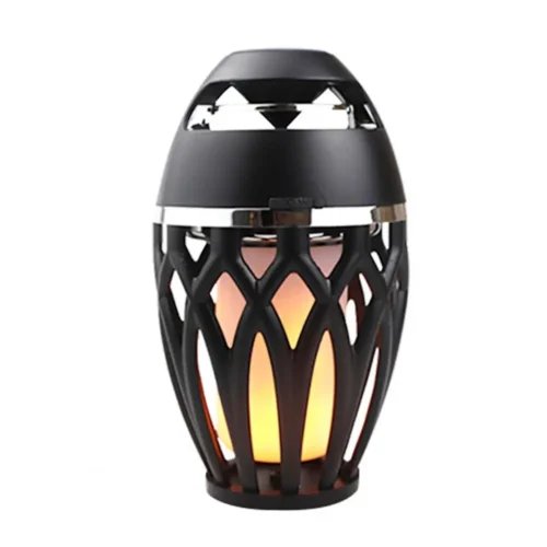 Dynamic Bluetooth-Compatible Subwoofer, Creative LED Flame Torch Portable Wireless Speaker