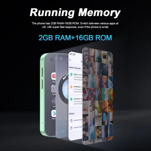 SERVO KING5000 Mini Smartphone, 3G Dual SIM, Android 9.0, 2MP Camera, 1000mAh Battery
