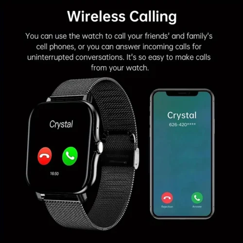 New Smart Watch for Android, 1.44" Color Screen, Bluetooth Call, Blood Oxygen & Pressure Monitoring