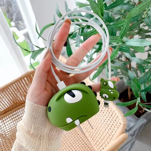 Cartoon iPhone Cute Dinosaur Charger Cover Protective Case