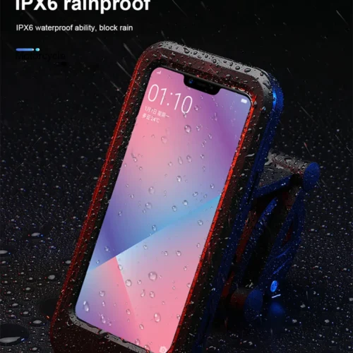 Waterproof Motorcycle Phone Holder, 360° Swivel Universal Bike GPS Mount for Phones Up to 6.7"