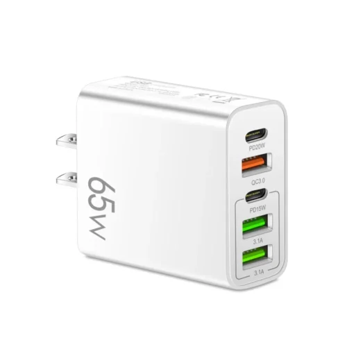 Powerful PD65W Fast Charging Mobile Phone Charger, 5V4A Multi-Port Adapter with 3USB Ports