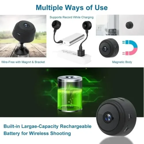 Advanced A9 Mini Camera, WiFi Wireless Monitoring with Motion Detection and 1080P Full-HD