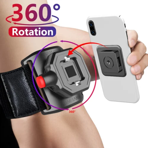 Quick-Release Running Armband Phone Holder – Secure Sports Strap for Running, Cycling, and Fitness with Easy Arm Removal & Adjustable Fit
