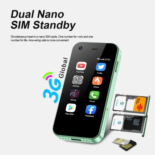 SERVO KING5000 Mini Smartphone, 3G Dual SIM, Android 9.0, 2MP Camera, 1000mAh Battery