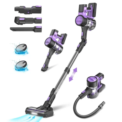 3-Speed Power Mode, Up to 50-Min Run Time, 1.2L Dust Capacity, Ideal for Hardwood Floors and Pet Hair