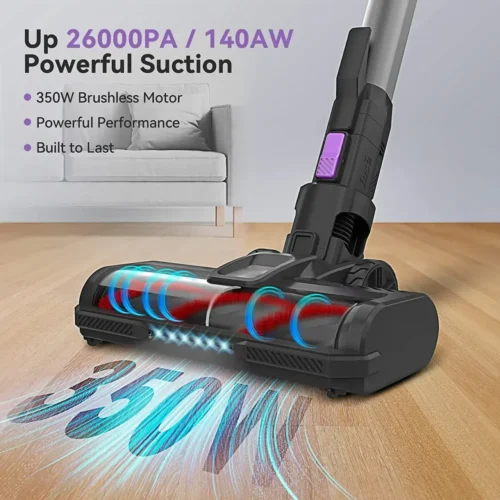 3-Speed Power Mode, Up to 50-Min Run Time, 1.2L Dust Capacity, Ideal for Hardwood Floors and Pet Hair - Image 4