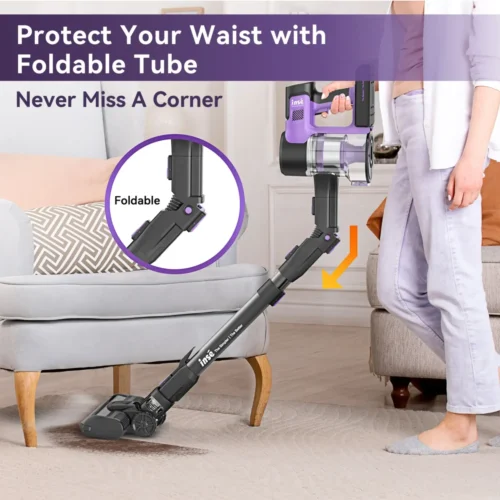 3-Speed Power Mode, Up to 50-Min Run Time, 1.2L Dust Capacity, Ideal for Hardwood Floors and Pet Hair - Image 3