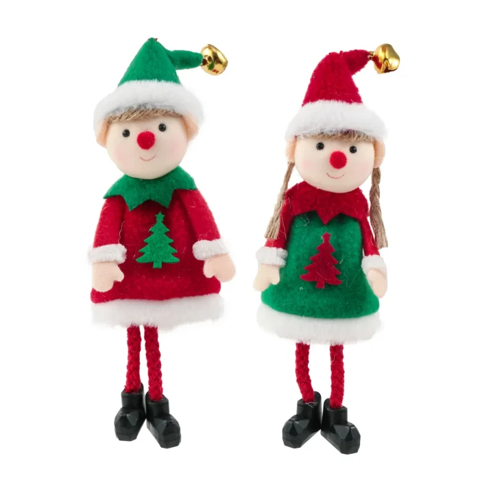 Christmas Elf Doll Ornaments – Xmas Tree Hanging Pendant, 2024 Navidad Decoracion, New Year Party Gifts