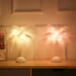 Feather Table Lamp Night Light – Elegant Bedside Lighting for Home Decor